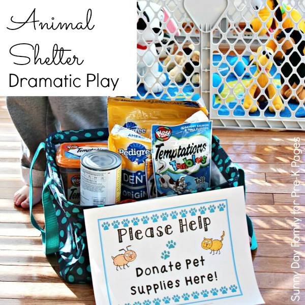 Dramatic Play Animal Shelter for preschool