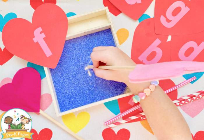 Heart Sensory Writing Tray
