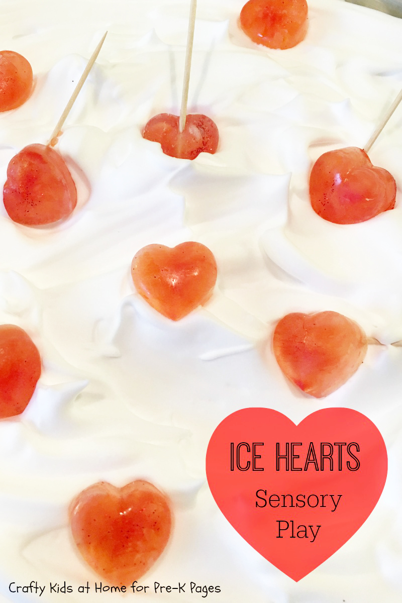 Ice Hearts Sensory Science Experiment For Valentine's Day