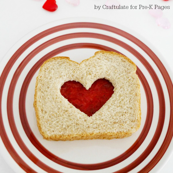 valentines day jam sandwich