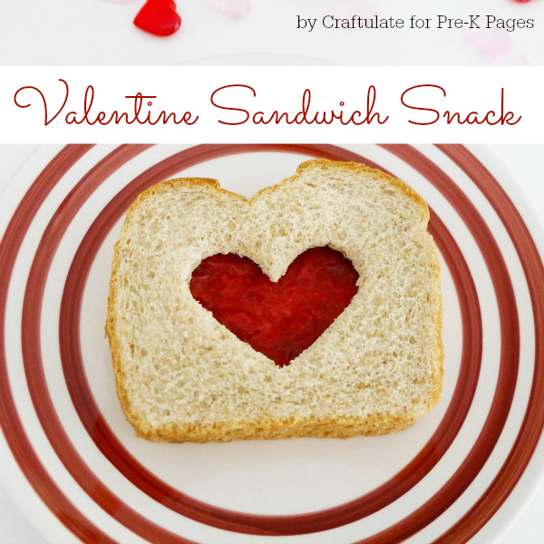 valentines day sandwich snack