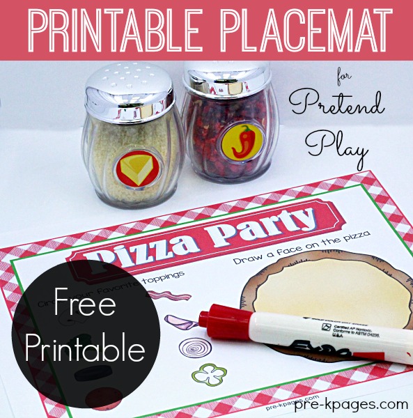 Pizza Restaurant Printable Placemat