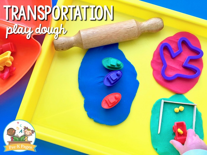 Transportation Theme Play Dough Activity