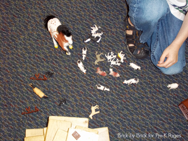 horses cowboy block play