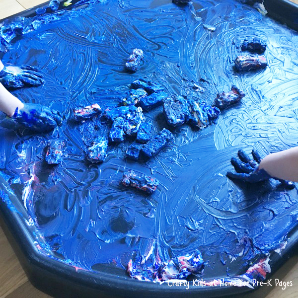 shaving cream color mixing with cars