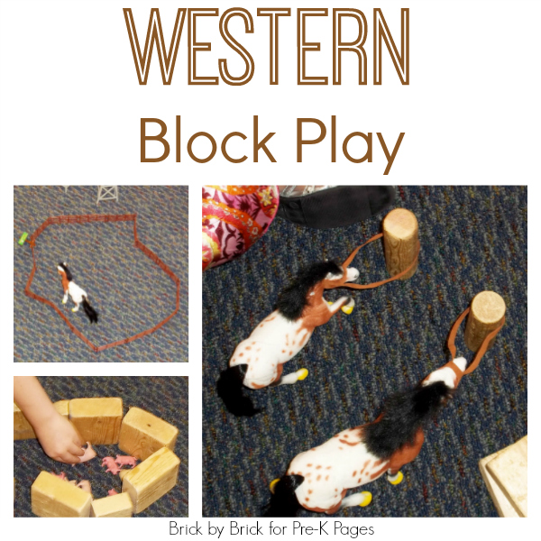 western cowboy block play