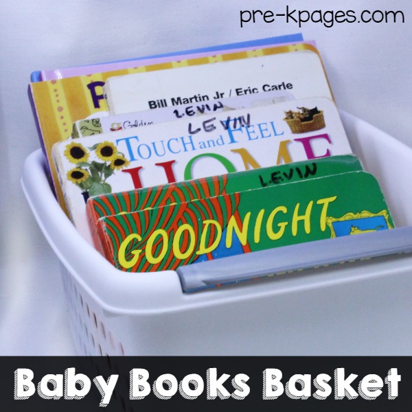 Baby Books Basket for Pretend Play
