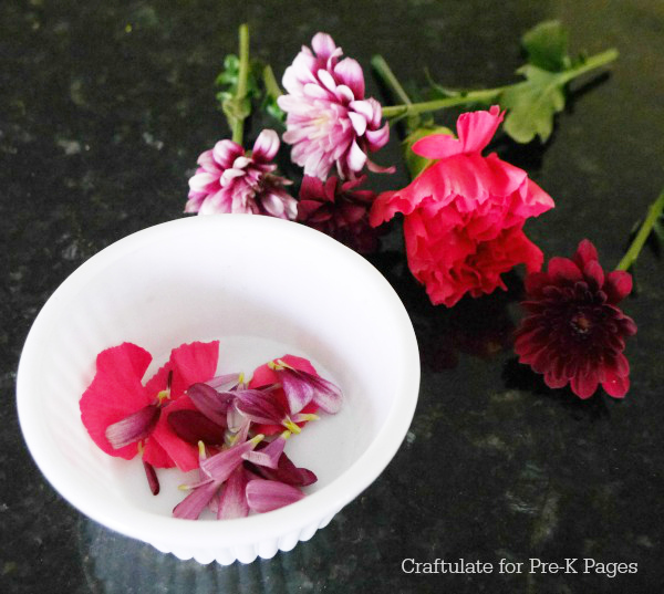 flowers for spring play dough