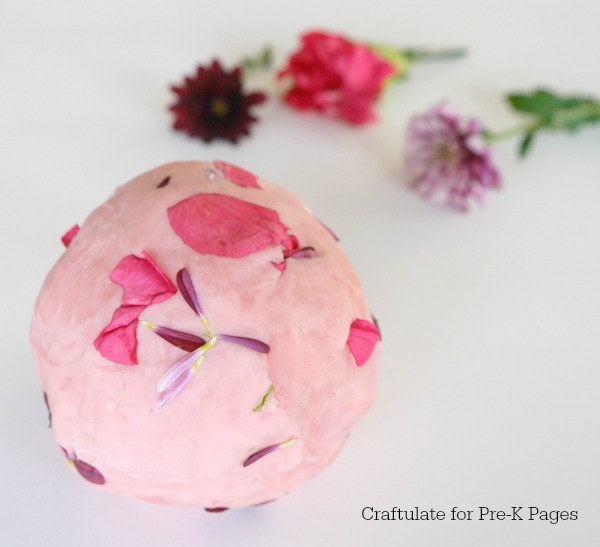 spring flower play dough