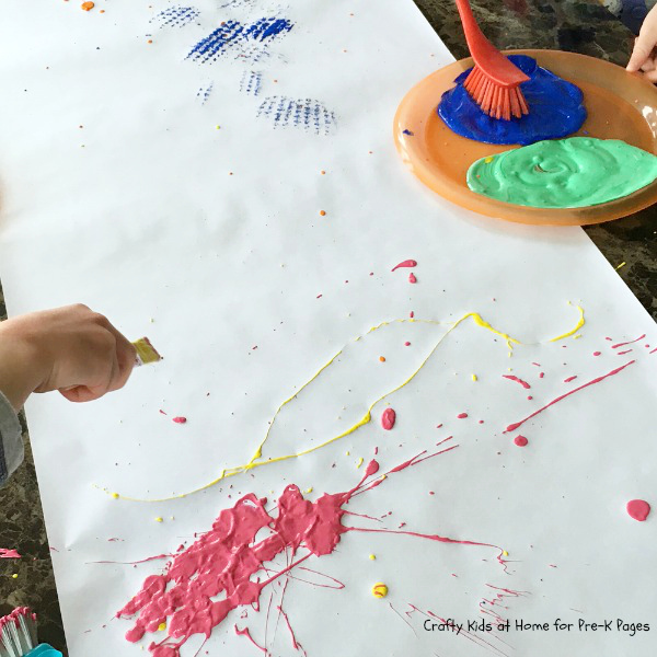 spring splat art painting