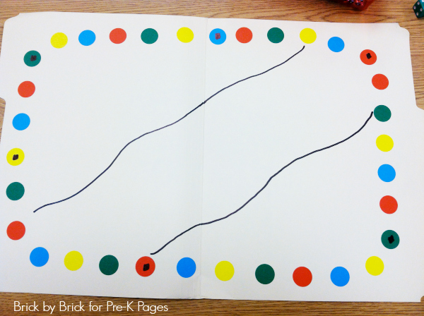 counting game board for preschool