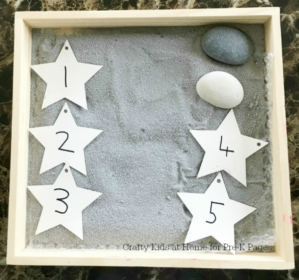 Bubble Wrap Moon Writing Tray