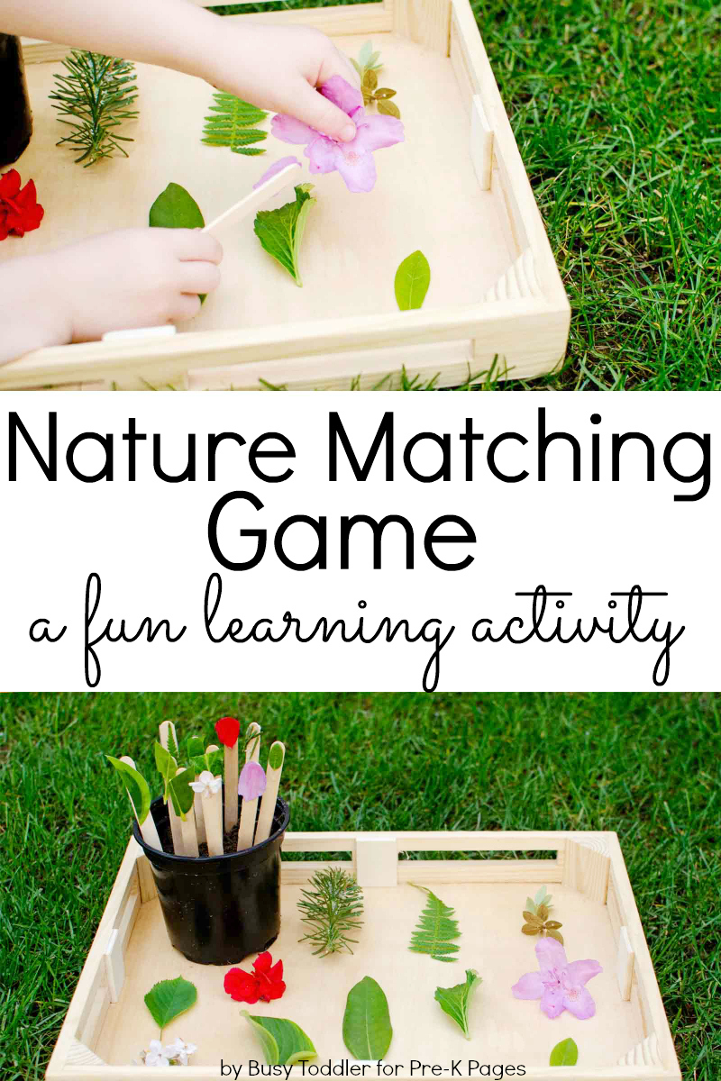 Nature Matching Game for preschool