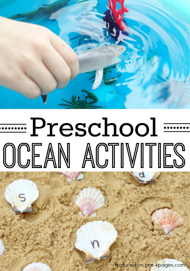 Preschool Ocean Activities for learning about ocean animals and the beach