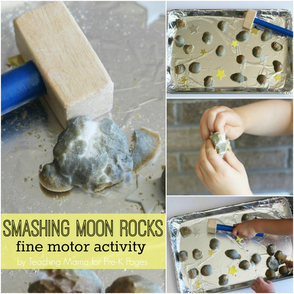 Smashing Moon Rocks space fine motor