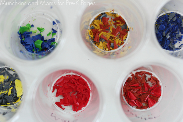 planet crayon shavings sun catcher