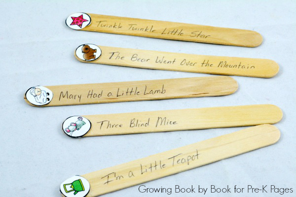 song sticks circle time preschool