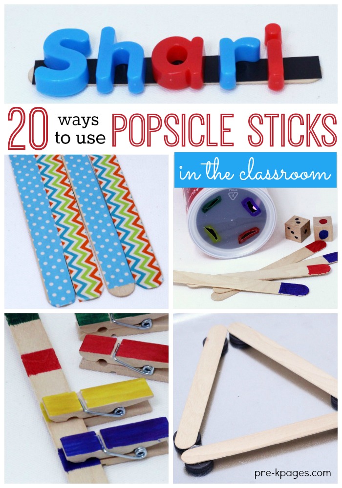 20 Different Ways to Use Popsicle Sticks for Learning and Fun in Your Preschool Pre-K or Kindergarten Classroom