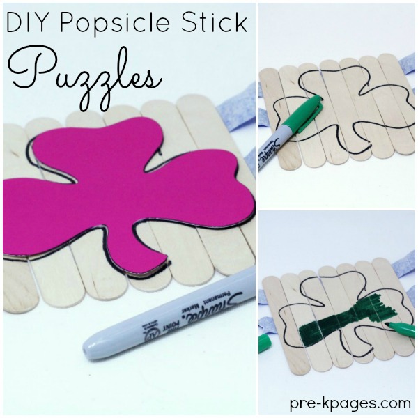 How to Make Popsicle Stick Puzzles for Preschool