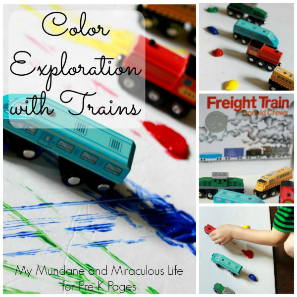 Freight Train Painting with colors