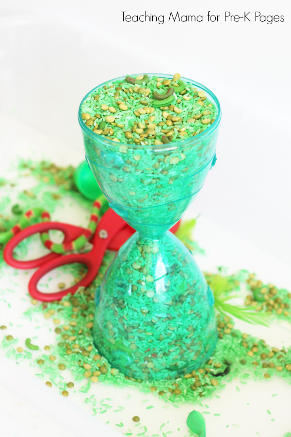 sensory bin for preschool colors