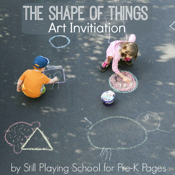shapes art activity outdoors