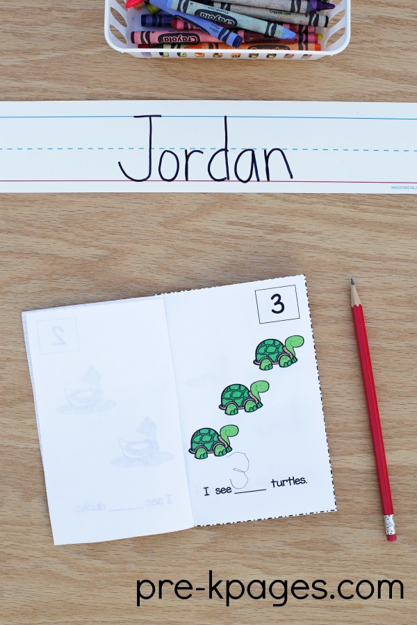 Printable Pond Theme Counting Book for Preschool