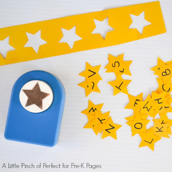 alphabet letters stars punched out