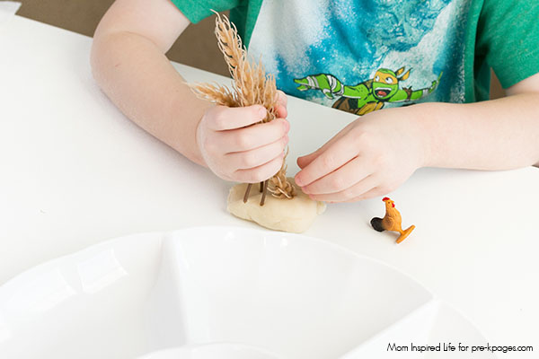 little red hen play dough prek