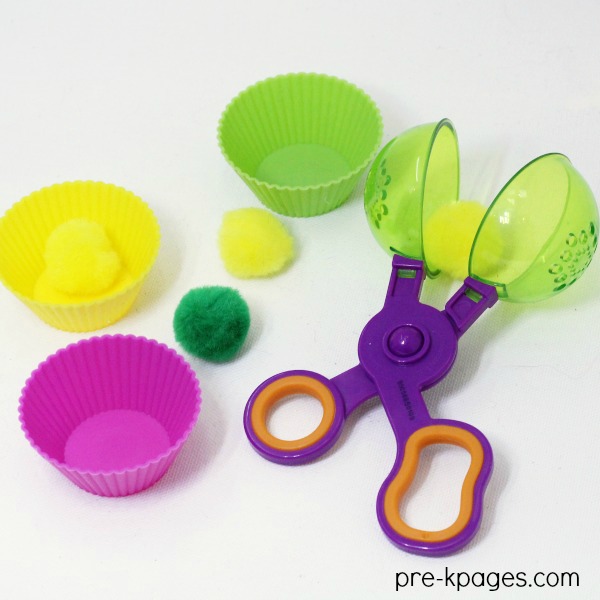 Use Pom Poms to Develop Fine Motor Skills