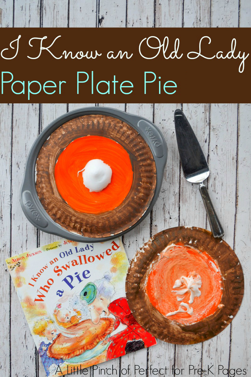 I know an old lady who swallowed a pie book activity