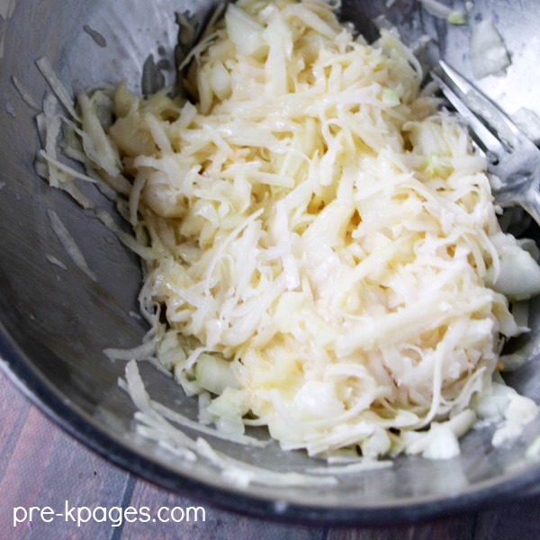 Shredded Potatoes for making latkes for Hanukkah