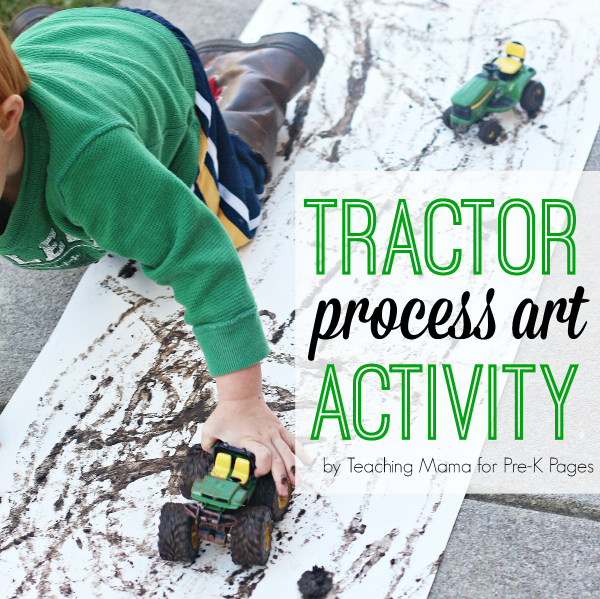 tractor mud painting farm harvest