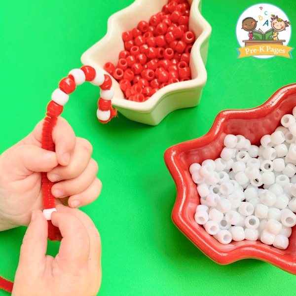 Beaded Candy Cane Ornament