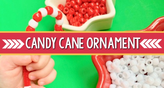 Easy Candy Cane Ornament for Preschool