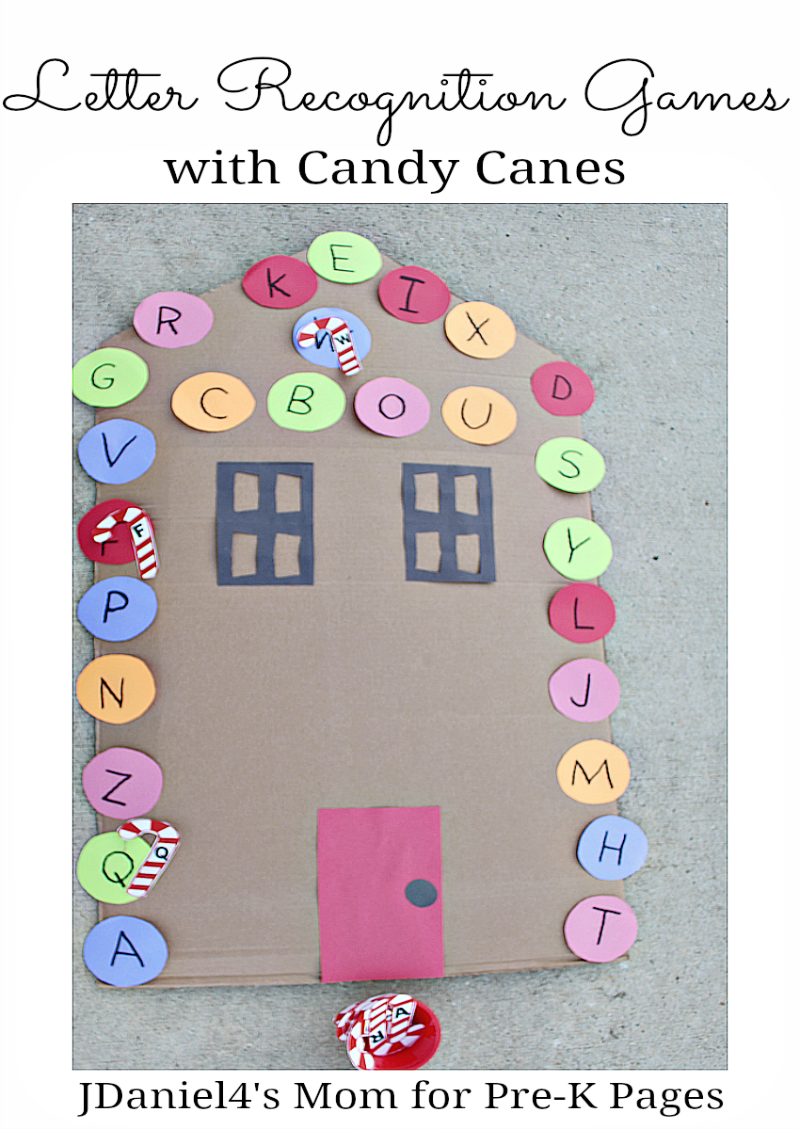 letter recognition games with candy canes