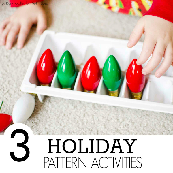 holiday pattern activities for pre-k