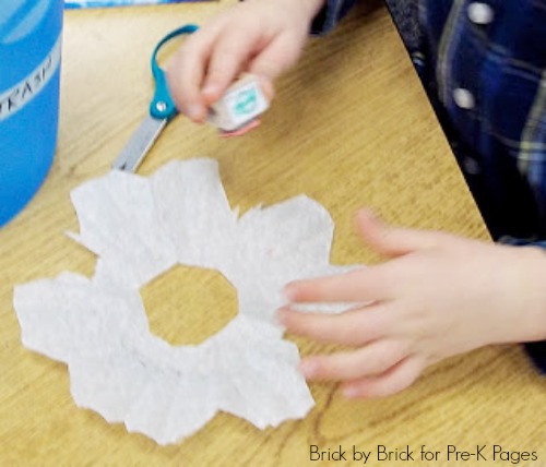 coffee filter snowflakes winter