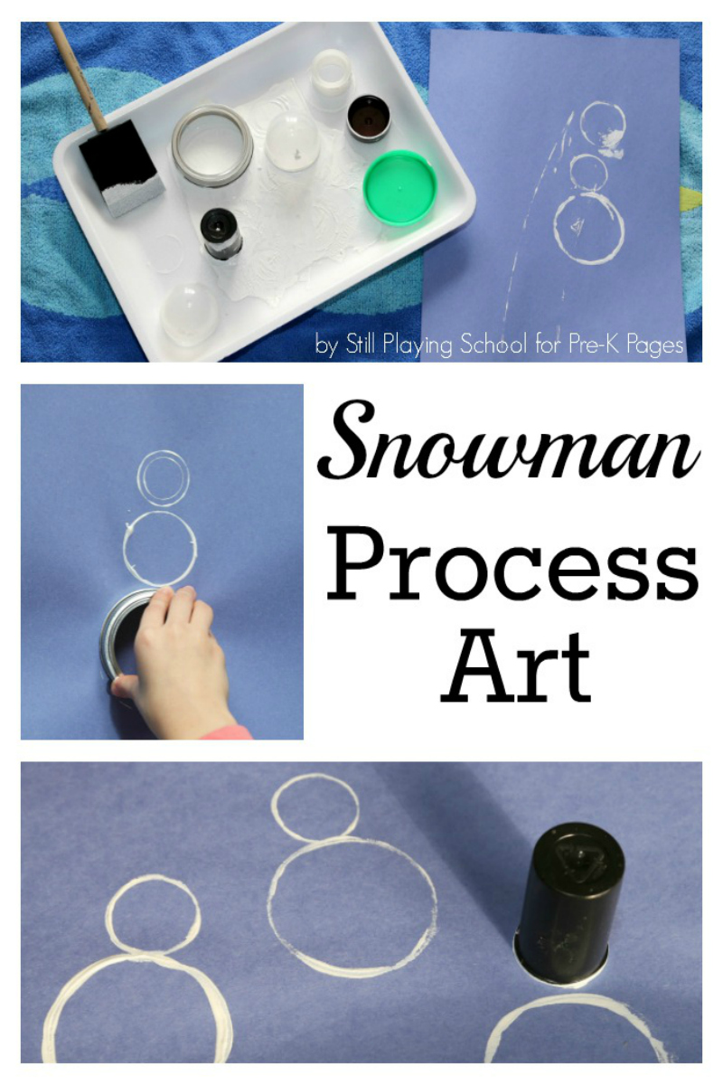 snowman process art for preschool