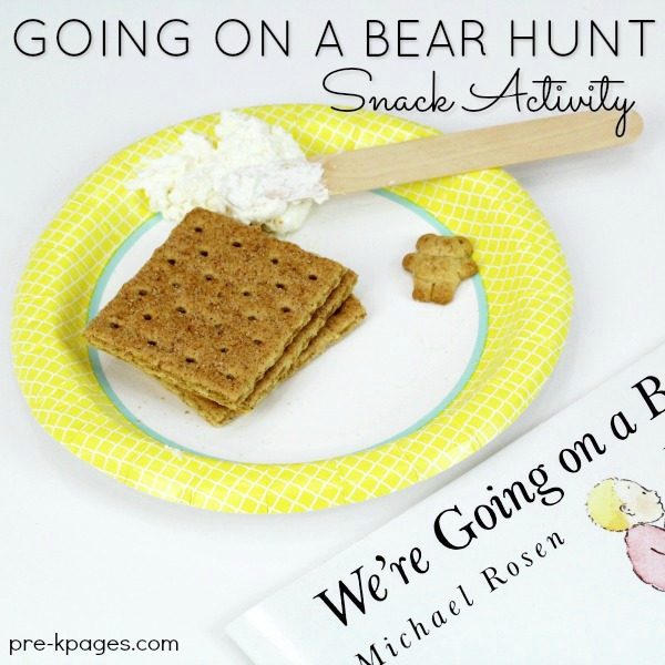 Bear Hunt Snack Graham crackers on plate