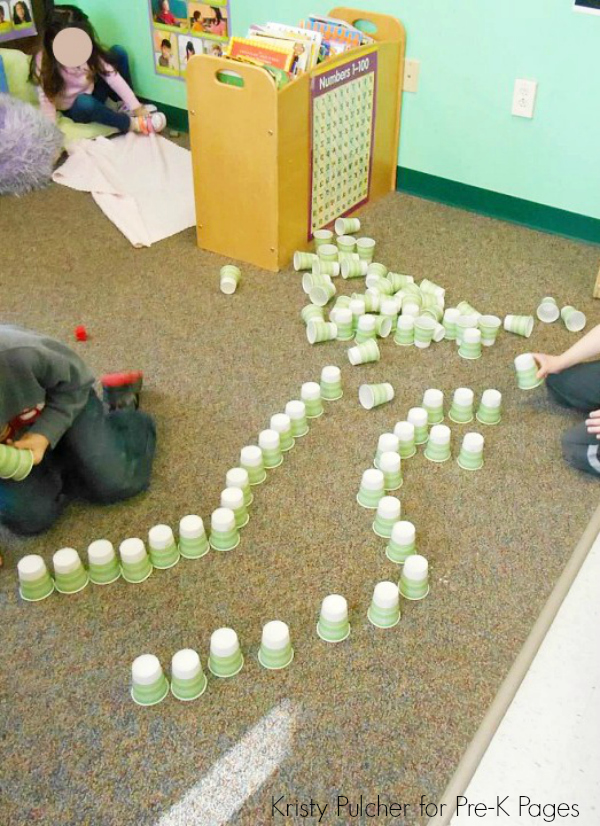 Celebrating 100th Day of School with Cups