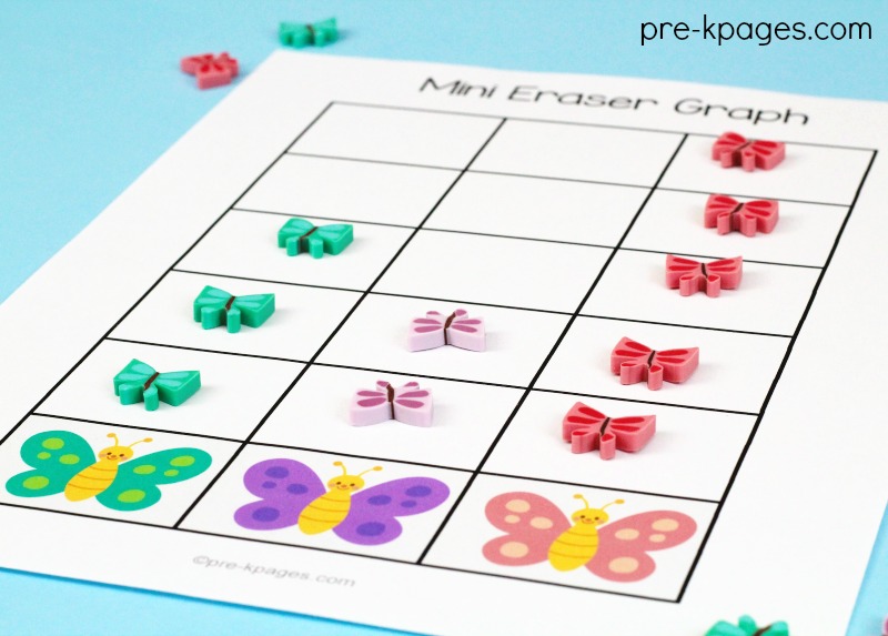 Printable Mini Eraser Butterfly Graph