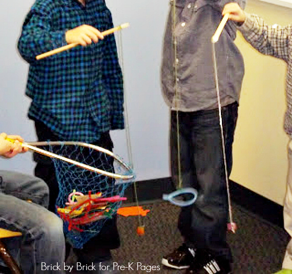 preschool fishing poles and net