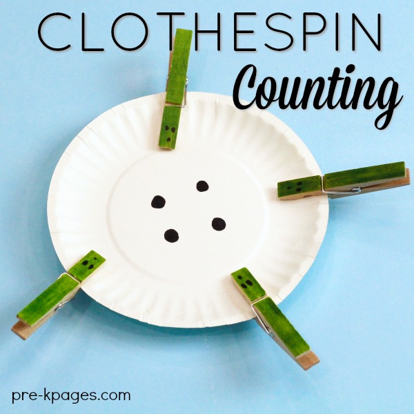 Fine Motor Clothespin Activities for Preschool PreK Pages
