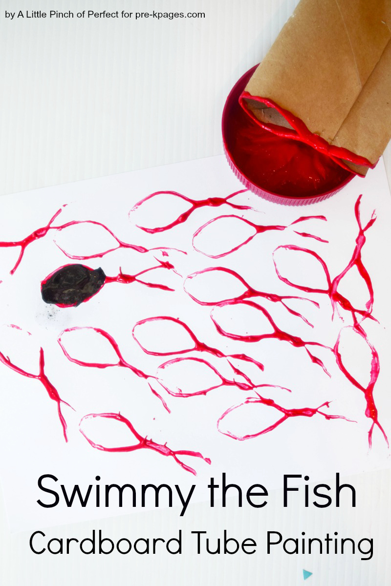 Swimmy the Fish Cardboard Tube Painting Pre-K