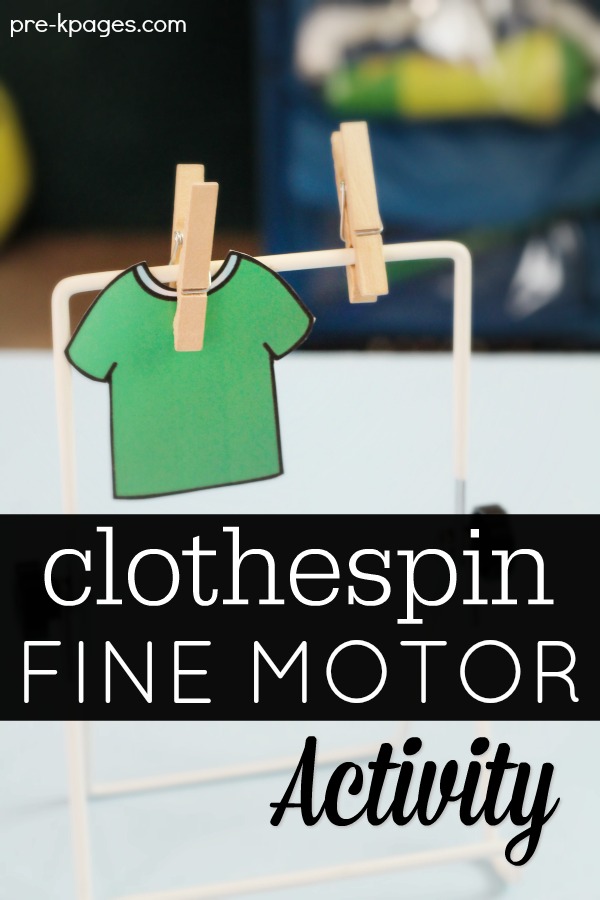Fine Motor Clothespin Activities for Preschool - Pre-K Pages