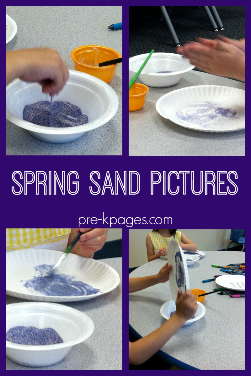 spring sand pictures for preschoolers