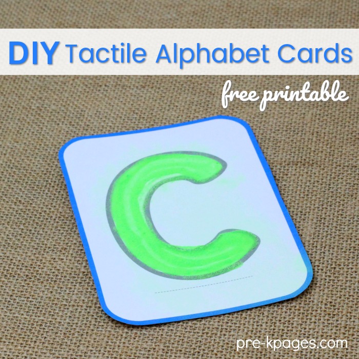 DIY Tactile Alphabet Cards Printable