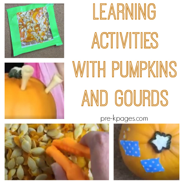 fall activities pumpkins and gourds pre-k
