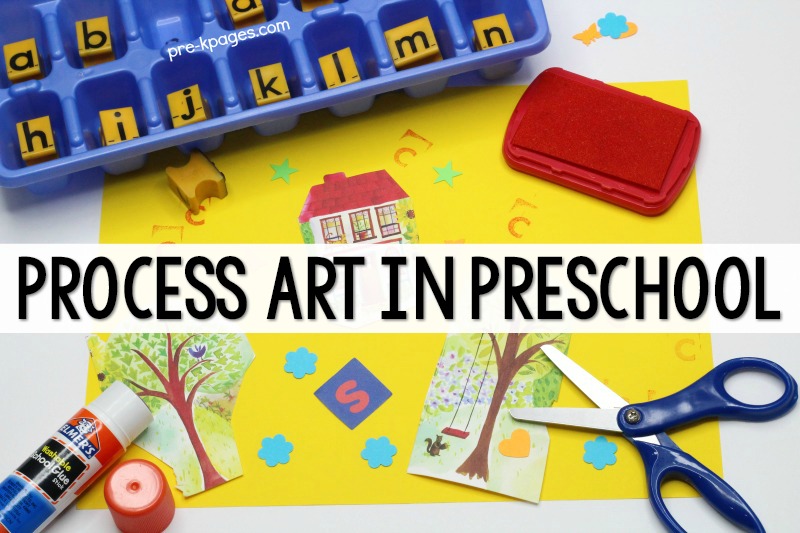 Process Art Collage in Preschool